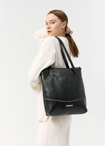 Женская сумка Sambag Shoper NOVA черная 34 х 30 х 7 см (93140101) - фото 1