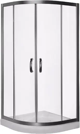 Душевая кабина AM.PM Bliss Round 3/4 90x90 без поддона, профиль матовый хром, прозрачное стекло W56G-301-090MT - фото 1