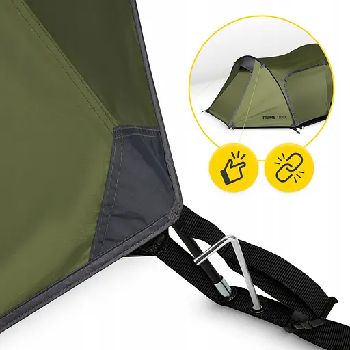 Намет туристичний Mountain Goat Prime Trio 3-місний Olive (P-5905973406574) - фото 14