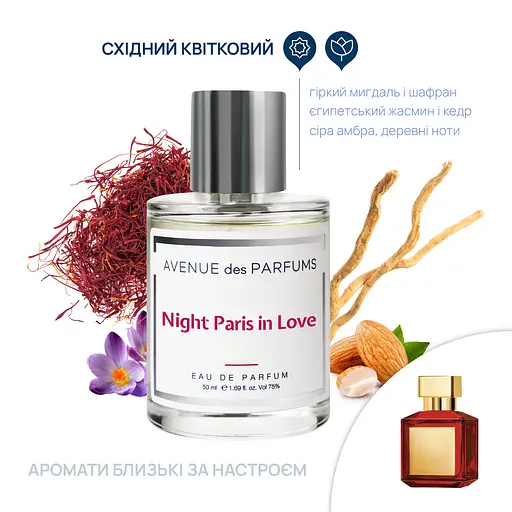 Парфумована вода Night Paris in love Avenue des Parfums 50 мл - фото 2