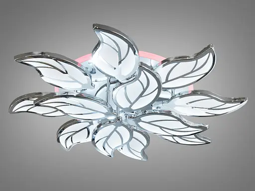 LED люстра с пультом, димером и цветной подсветкой, 180W, хром - фото 2