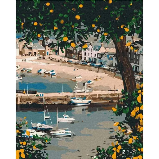 Картина по номерам на підрамнику Brushme Мальовнича бухта - фото 1