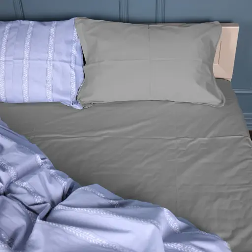 Простирадло MirSon Сатин 22-1378 Silver Vine 150х220 см (2200010476163) - фото 5