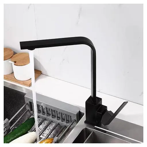 Змішувач для кухні Wezer PRO4A-02-BLACK Чорний матовий - фото 2