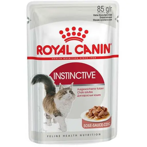Влажный корм для взрослых кошек Royal Canin Instinctive кусочки в соусе 1.02 кг (12 шт. х 85 г) - фото 2