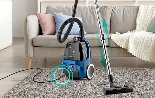 Пылесос контейнерный Gorenje 850 Вт HEPA телескоп. трубка синий - фото 2