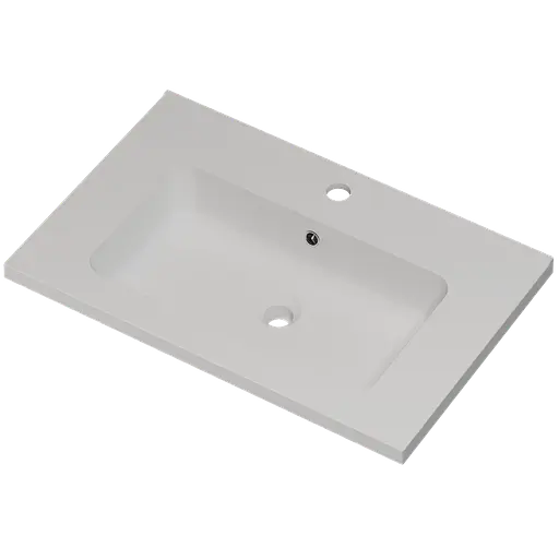 Раковина глянцева врізна Amidicon Rodeo 70 700x450 з литого каменю RODEO_70_HL, Білий - фото 2