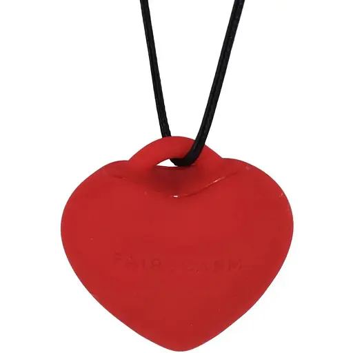 Минивибратор Сердечко FairyGasm PleasureStOne Red, 9 режимов, на шнурке - фото 4