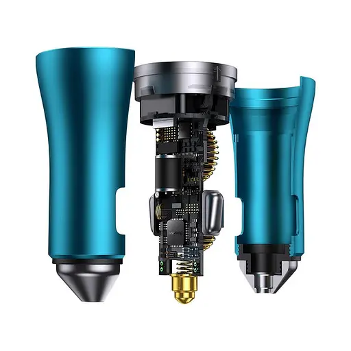 Автозарядное устройство Baseus Golden Contactor Pro 40 W 2 порта Type-C (CGJP000003) синий - фото 5