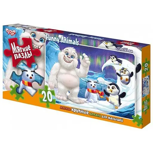 М'які пазли Снігова людина Danko Toys S20-09-07, 20 елементів