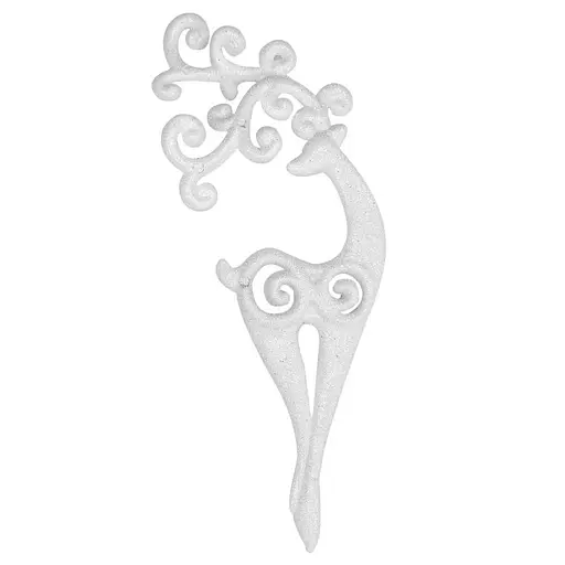 Елочная игрушка MIS LT Олень Сказочный 7х18х3,5 см белый - фото 1