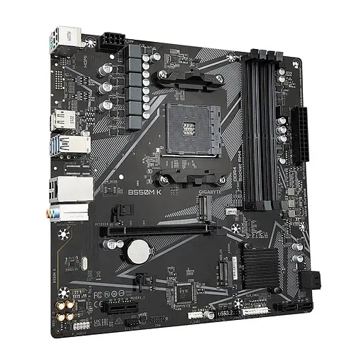 Материнская плата Gigabyte B550M K (B550M K) (Socket AM4, AMD B550, Micro-ATX) - фото 2