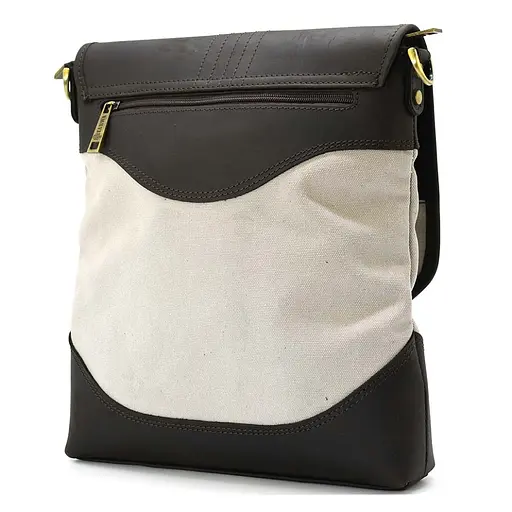 Чоловіча шкіряна сумка через плече TARWA 34х28х6 см sum0025872 - фото 5