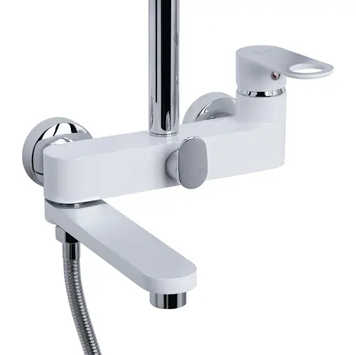 Душевая система универсальная Qtap Jay Chrome/White с изливом QTJAY111CRW45555 - фото 2