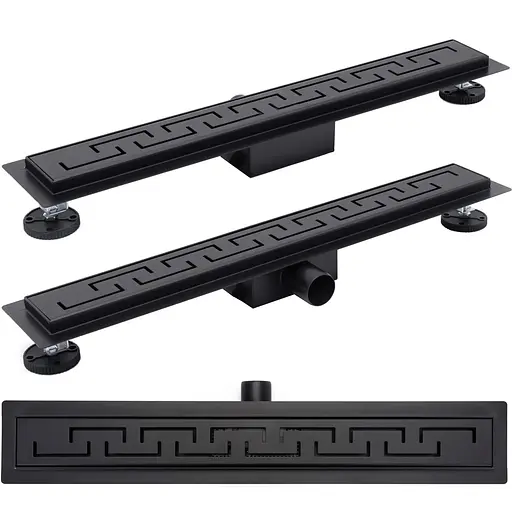 Душовий канал Rea Greek black mat T 90 см REA-G8003 - фото 1