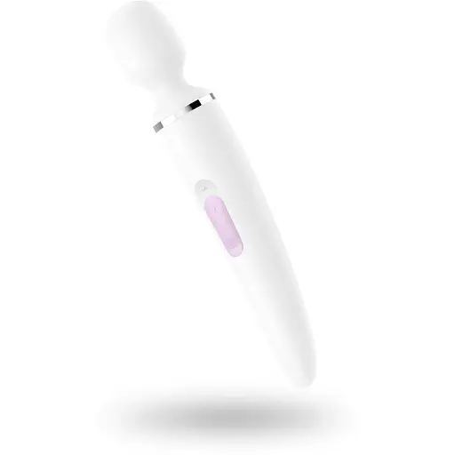 Вібромасажер Satisfyer Wand-er Woman (White/Chrome) - фото 2