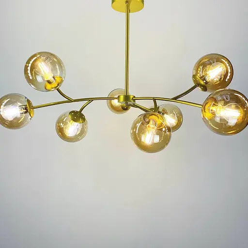 Современный подвесной светильник на 9 и 12 плафонов с поворотными рожками Ст. K 21 SGD AM | Line F - фото 5