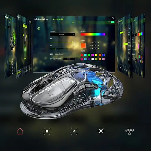 Ігрова Миша GravaStar Mercury M2 - Transparent Black (GRAVASTARM2_XTAL_BLK) - фото 10