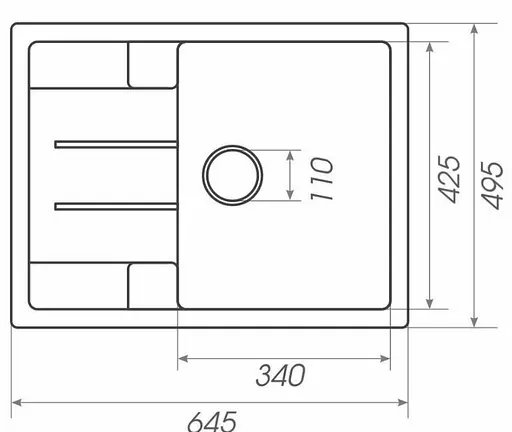 Кухонная мойка Platinum 6550 INTENSO (SP000025102) - фото 5