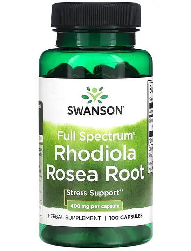 Родиола розовая Swanson Rhodiola Rosea Rood 400 mg 100 caps (1086-100-81-8839634-20)