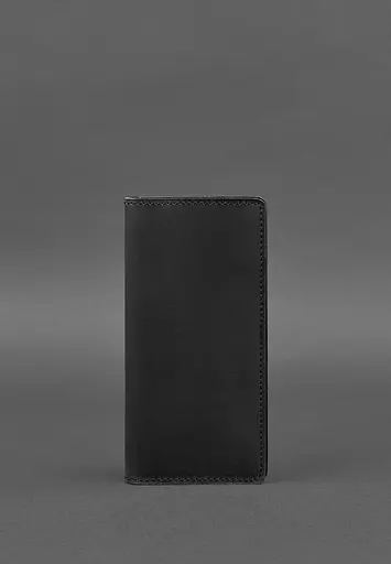 Кожаный портмоне-купюрник 11.0 черный Crazy Horse - фото 2