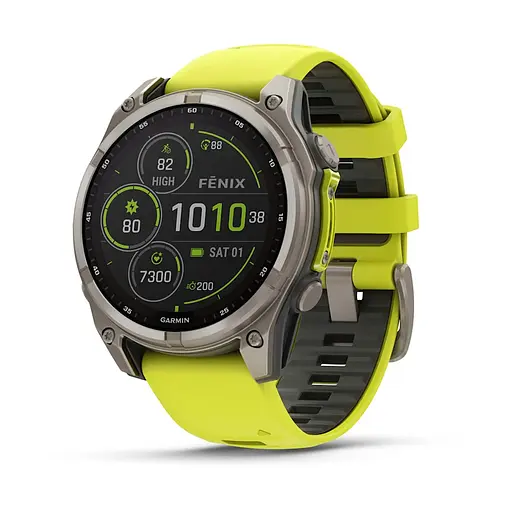 Смарт-часы Garmin Fenix ​​8 51 мм Solar Сапфир Графит/Титан с силиконовым ремешком QuickFit 26 мм