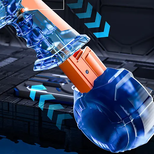 Водяний акумуляторний пістолет Water Gun 66-35 (500ml) with lithium battery Blue / Orange - фото 5