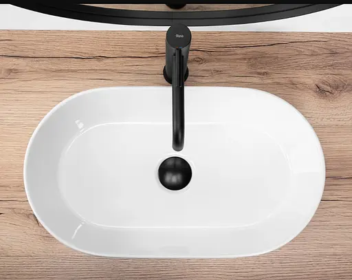 Умивальник Rea Layla 50 white накладний REA-U9108, Білий - фото 4