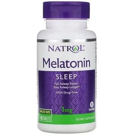 Натуральна добавка Natrol Melatonin 1 mg, 180 таблеток