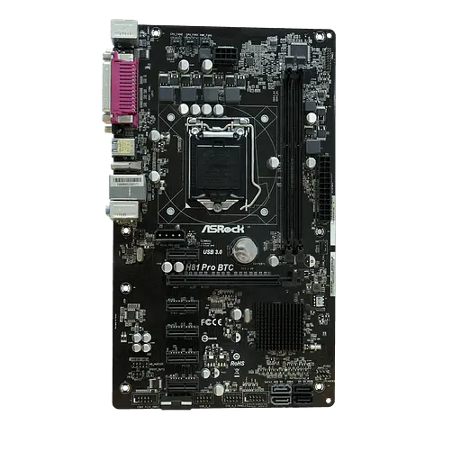 Материнская плата ASRock H81 Pro BTC LGA 1150 (H81 Pro BTC) Б/У