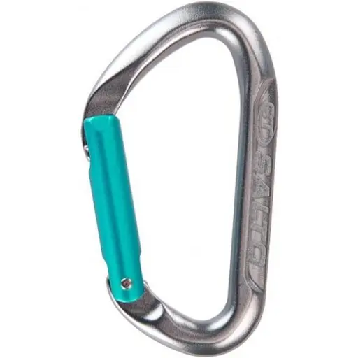 Карабін Climbing Technology Salto Straight Gate Grey/Turquoise (1053-2C28600XLGCTSTD)