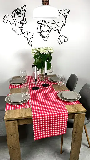 Комплект Доріжка водовідштовхувальна Червона клітинка 220х40 см 4 шт. - фото 2