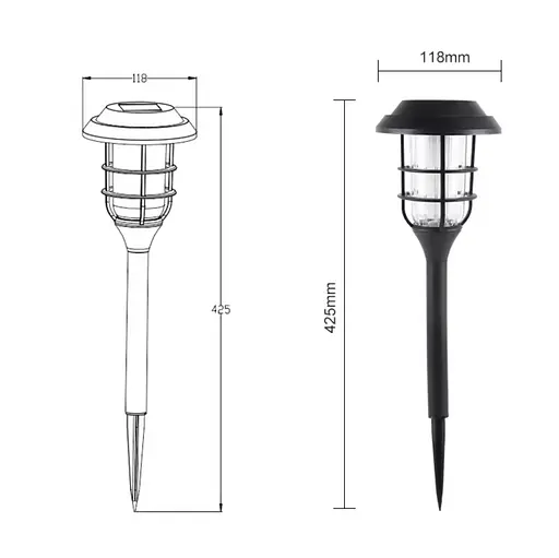 Світильники OldBro LED садово-паркові на сонячній батареї 2 шт. - фото 3