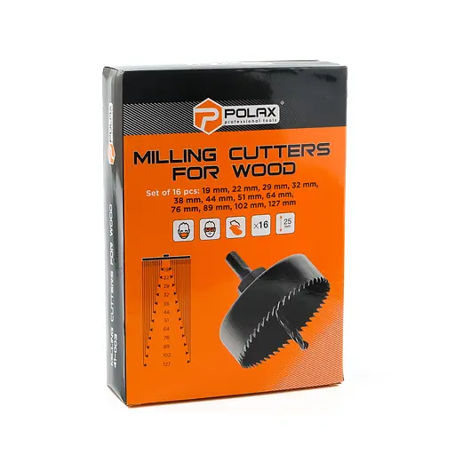 Набор корончатых фрез по дереву и гипсокартону Polax 12 ед. (41-003) - фото 3