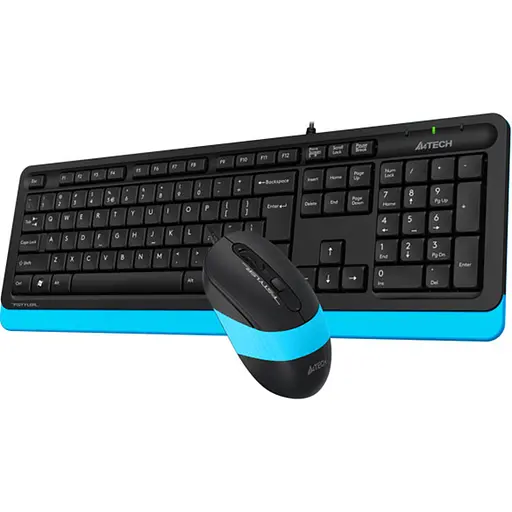 Комплект (клавіатура + миша) A4Tech F1010 USB Black-Blue (F1010 (Blue)) - фото 3