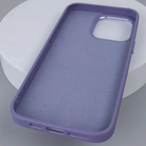 Шкіряний чохол Epik Bonbon Leather Metal Style with MagSafe для Apple iPhone 13 Pro Max 6.7 Сірий/Lavender - фото 5