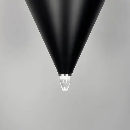 Чорний підвісний світильник із потрійним конусним дизайном Ø 17х50 см | Line F | Арт. MJ347/3 BK - фото 4