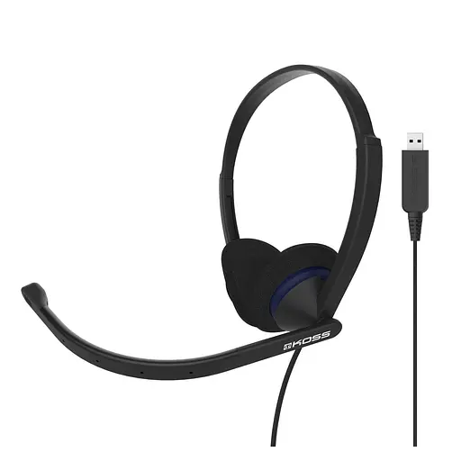 Гарнітура Koss On-Ear CS200 USB Uni Mic Black (194390.101) - фото 1