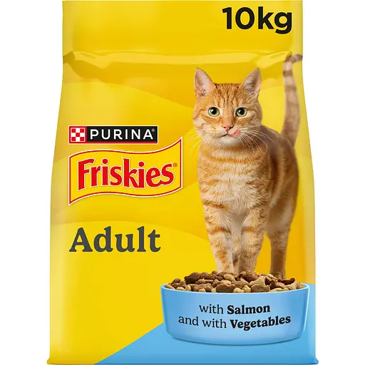 Сухой корм для кошек Friskies с лососем и овощами 10 кг