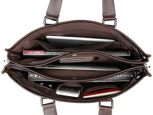 Чоловіча шкіряна сумка Vintage 35,5х28х7,5 см sum0012429 - фото 9