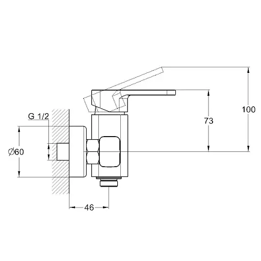 Змішувач для душу Troya NOD5-A188 одноважільний з душовим набором Хром 30412 - фото 2