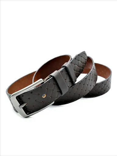 Ремінь шкіряний Weatro чоловічий 3,3х110-125 см acs0027380 - фото 2