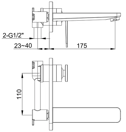 Смеситель для умывальника Kohlman Wexpo хром + Box скрытого монтажа QW185W Хром - фото 2
