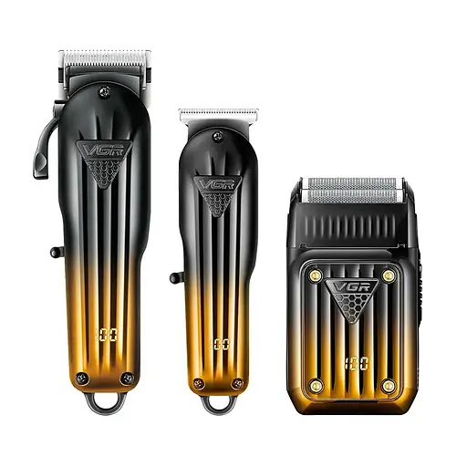 Подарунковий набір: машинка для стрижки волосся та бороди 3 в1 + тример з насадками + термос 700 мл з дисплеєм CP2026-18 - фото 2