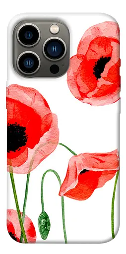 TPU чехол Акварельные маки - фото 1