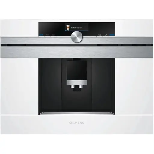 Кавомашина вбудовувана Siemens 2.4 л зерно+мелена біла - фото 1