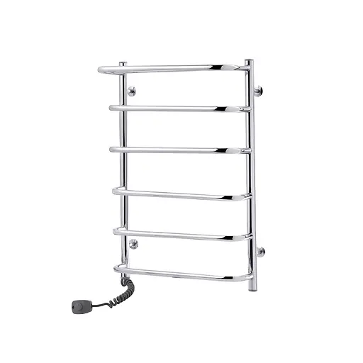 Полотенцесушитель электрический Kroner Скоба ДСп04EL 700x500/6 EL с полкой CV017221, Хром, Левое - фото 1