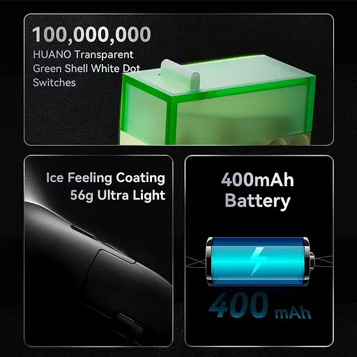 Ігрова бездротова мишка AJAZZ AJ159 Apex /Три режими підключення / 42000 DPI / сенсор PAW3950 / Док-станція з LED-дисплеєм / Blue - фото 5