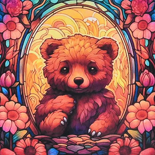 Алмазна мозаїка Strateg Ведмедик 30х30 см (DEEX16288) - фото 1