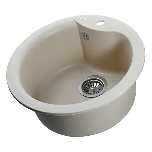 Кухонная мойка гранитная Globus Lux Orta слоновая кость 485мм, Бежевый - фото 2